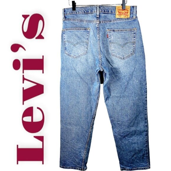 LEVI’S 550 Blank Tab Relaxed Fit Straight Leg Jeans, Size 32x30 - Picture 1 of 12